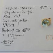 Pendentif Aigue-marine d'exception !