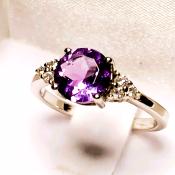 Bague Améthyste et Zircons