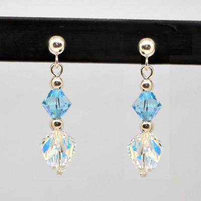 Boucles Cristal Bleu Ciel