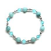 Bracelet Amazonite et Cristal