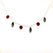 Collier Pampilles Rouge et Noir