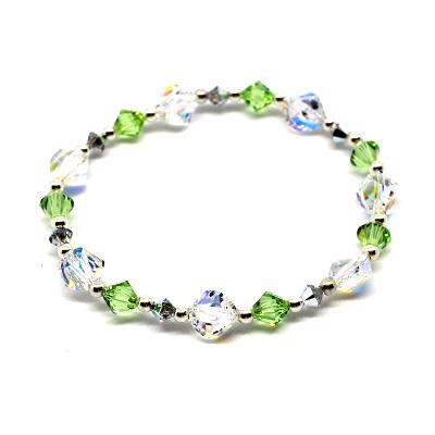 Bracelet Cristal Vert Pomme