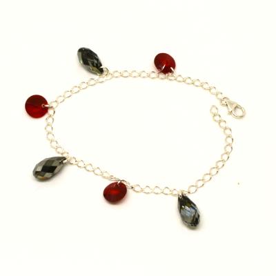 Bracelet Pampilles Rouge et Noir