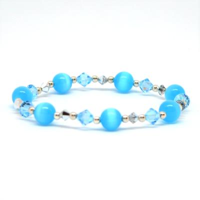 Bracelet Yeux de Chat Bleu Ciel