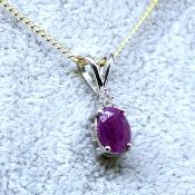 Pendentif Rubis Naturel