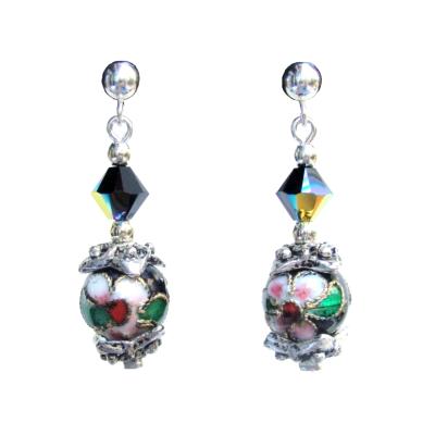 Boucles Cloisonnés Noires