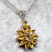 Pendentif Soleil Citrine