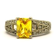 Bague Citrine Argent