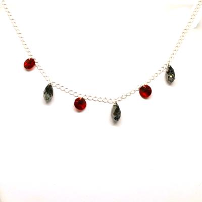 Collier Pampilles Rouge et Noir