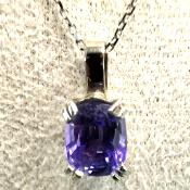 Pendentif Tanzanite Or Gris