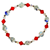 Bracelet Cristal Rouge Feu