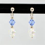 Boucles Cristal Bleu Azur