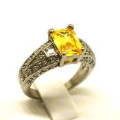 Bague Citrine Argent