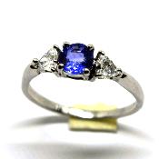 Bague Trilogie Tanzanite et Diamants