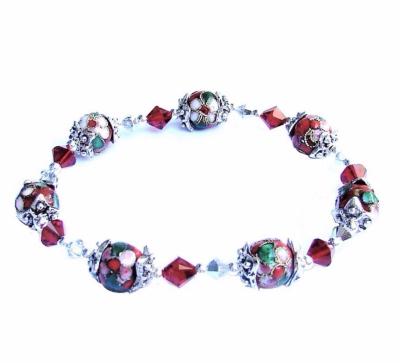 Bracelet Cloisonné Rouge