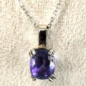Pendentif Tanzanite Or Gris