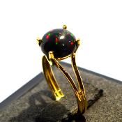 Bague Opale Noire 1.7CTS OR
