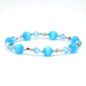 Bracelet Yeux de Chat Bleu Ciel