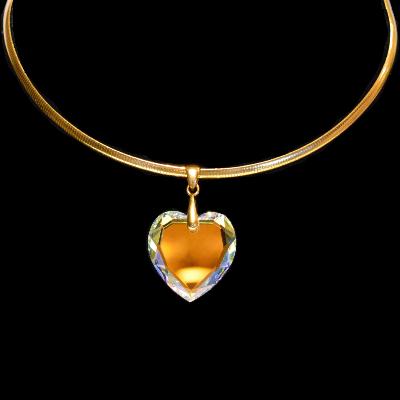 Coeur Cristal 40mm Plat