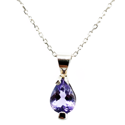 Pendentif Tanzanite Or Gris