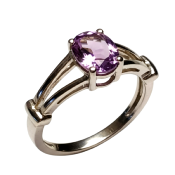 Bague Améthyste Ovale