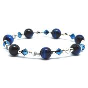 Bracelet Oeil de Tigre Bleu