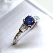 VP N°6 Bague Tanzanite et Saphirs