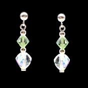 Boucles Cristal Vert Péridot