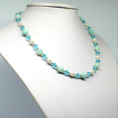 Collier Amazonite et Perle