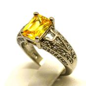 Bague Citrine Argent