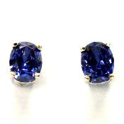 Boucles Tanzanites Ovales