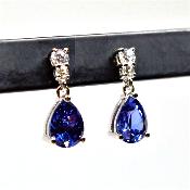 Boucles Tanzanites Courtes