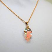 Collier Feuille Cristal sur Or