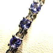 Bracelet Tanzanites Argent