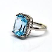 Bague Topaz bleue