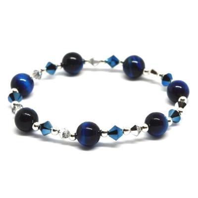 Bracelet Oeil de Tigre Bleu