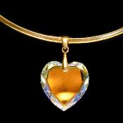 Coeur Cristal 40mm Plat