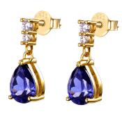 Boucles Tanzanites Courtes