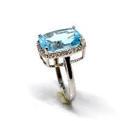 Bague Topaz bleue