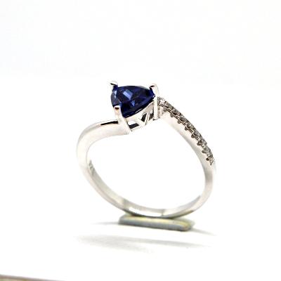 Bague Tanzanite Trillion