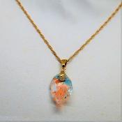 Collier Feuille Cristal sur Or