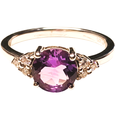Bague Améthyste et Zircons