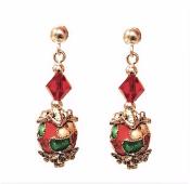 Boucles Cloisonnés Rouges