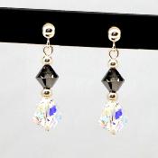 Boucles Cristal Blanc et Noir