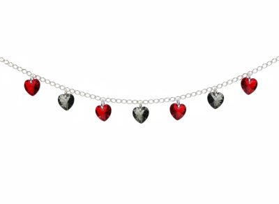 Bracelet Cœurs Rouge et Noir