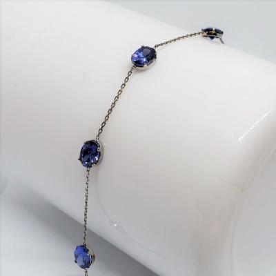 Bracelet Tanzanite Or Gris