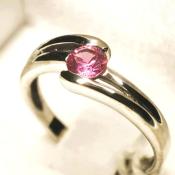 Bague Saphir Rose et Or 18k