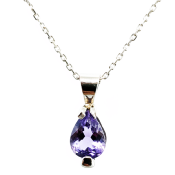 Pendentif Tanzanite Or Gris