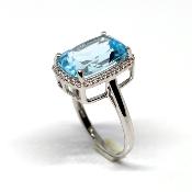 Bague Topaz bleue