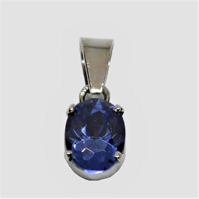 Pendentif Tanzanite Or Gris